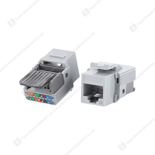 SMT-1078T8C6 Cat6 UTP Toolless 90 Degree Keystone Jack