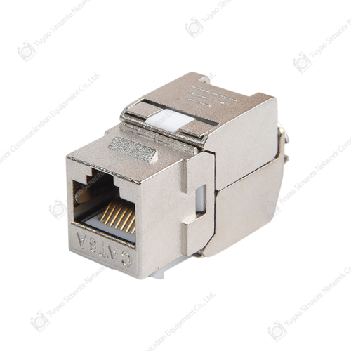 SMT-1041T8C6A-FTP 180 Degree Shielded CAT6A Toolless Keystone Jack