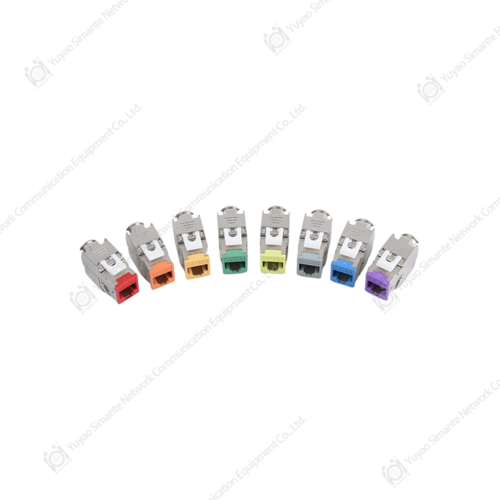 SMT-1063T8C6A-FTP 180 Degree Shielded CAT6A Toolless Keystone Jack