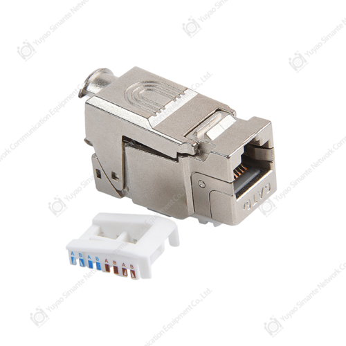 SMT-1043T8C6A-FTP 90 Degree Shielded CAT6A Toolless Keystone Jack