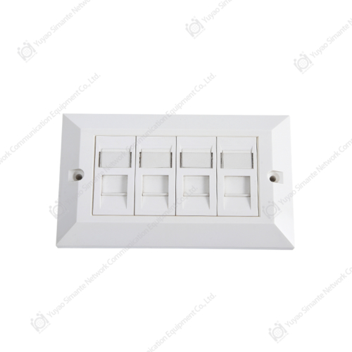 SMT-4306-140X-4P Two Gang Beveled Frame UK Type Faceplate
