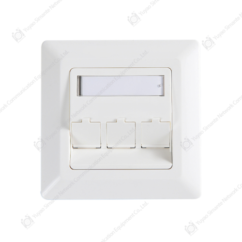 SMT-4308-80F-3X Three Ports Germany Beveled Faceplate